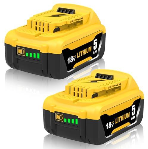 Moticett 18V 5000mAh/5.0Ah Reemplazo para Dewalt Batería DCB184 DCB184B-XJ DCB183 DCB183-XJ DCB182-XJ DCB181 DCB181-XJ DCB185-XE