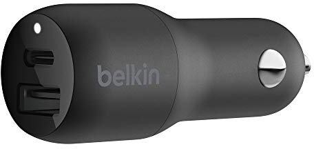 Belkin USB-C Car Charger 32W (Fast Charger for iPhone, Samsung, Google Pixel and more) - Black