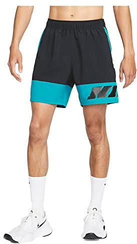 Nike Herren M NK Short 1 SC Shorts, Black/Green Abyss/(Mean Green), L