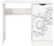 Leomark Weiß Kinderschreibtisch - Roma - Gemütlich Schreibtisch für Kinder mit Regal, Computertisch, Möbel für Kinderzimmer, Höhe: 77 cm (UV-Druck: Kettenräder)