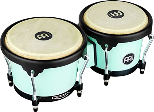 Meinl Percussion Bongos Journey Series - 2 Handtrommeln mit 6,5 und 7,5 Zoll - inkl. Stimmschlüssel - ABS Kunststoff, Hellblau (HB50SF)