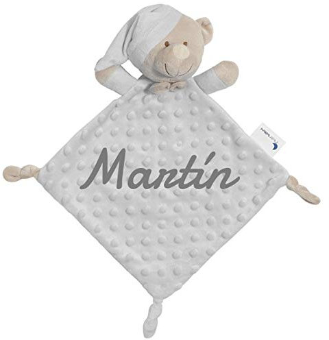 mibebestore Dou Dou Atrapasueños - Personalizado, Nombre Bordado Regalo Baby Shower (Gris)