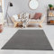 Fashion4Home Teppich Wohnzimmer – Einfarbig, Uni Teppich fürs Kinderzimmer, Schlafzimmer, Arbeitszimmer, Büro, Flur und Küche - Kurzflor, Hellgrau, Größe: 140x200 cm