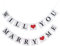 Will You Marry me Girlande Heiratsantrag Girlande Wimpelkette Hochzeit Banner Hochzeitsgirlande als Deko für Hochzeit Fest Party Brautdusche Junggesellinnenabschied oder Foto Photo Booth Fotografie