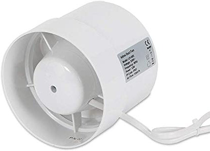 SHZICMY Kanal Rohrventilator Abluftventilator Einschublüfter Abluft Zuluft Lüfter Rohr Ventilator Rohrlüfter Badlüfter Bad Küche Kanallüfter Lüftungsventilator mit Kugellager Motor (Runde 100mm)