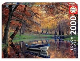 Educa - Puzzle 2000 Teile für Erwachsene | Boot auf dem See, 2000 Teile Puzzle für Erwachsene und Kinder ab 14 Jahren, Naturpuzzle (19275)