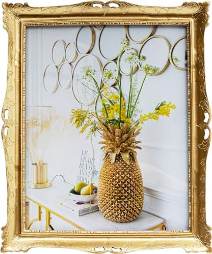 Kare Design Bilderrahmen Antique, 25x30cm, gold, handgefertigt, Unikat, antiker Stil, edel, hochwertig, zeitlos, Dekoration, Schlafzimmer, Wohnzimmer