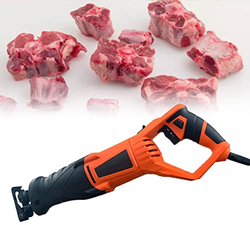 DBMGBd Cordless Electric Reciprocating Saw 1050W/1300W, Variable Speed Meat Saw, Tool-Free Blade Change for Frozen Meat Bones Chops