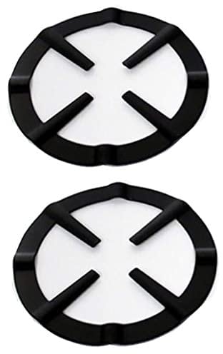 HREDZEO Soporte para olla Moka, 2 piezas Soporte para olla Moka de acero inoxidable para cocina de gas Anillo redondo de metal para gas Reductor Anillo reductor para cafetera (Negro)