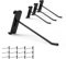 HUHOLE Gridwall Haken 15,2 cm, 32 Stück Displayhaken für Gitterwand, Haken für Gitterwandpaneel, Schwarz