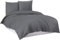 Mixibaby Bettwäsche Bettgarnitur Bettbezug Baumwolle 135x200 155x220 200x200 200x220, Größe:135 x 200 cm, Design Bettwäsche:Anthrazit Uni