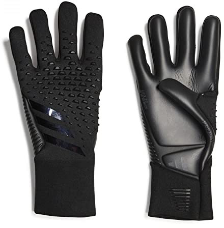 adidas Unisex Goalkeeper Gloves (W/O Fingersave) Predator Pro Goalkeeper Gloves, Black/Black/Black, HN3347, 9