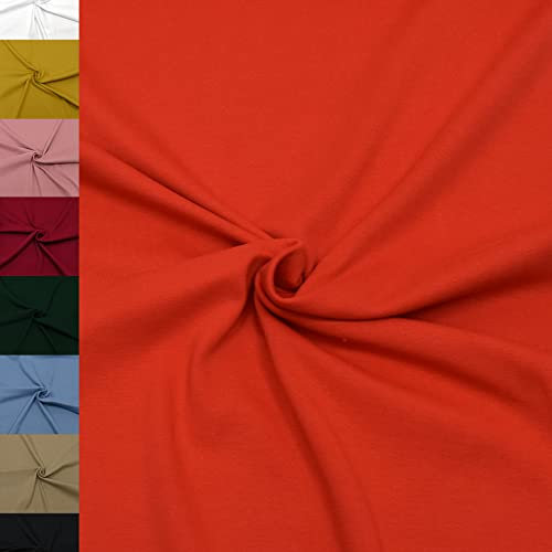 MAGAM-Stoffe Noah Bündchenstoff Feinstrick uni Oeko-Tex Meterware 50cm (09. Rot)
