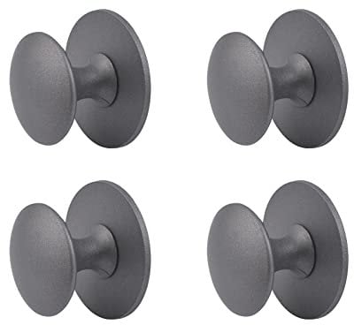 MOROBOR Edelstahl Schubladenknöpfe, 4pcs Self-Stick Instant Cabinet Handle Pulls, Adhesive Sliding Door Stick On Handle mit Montageschrauben für Glas Schrank Schrank Schublade (Starry Sky Gray)