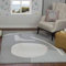 Livabliss Agen Wohnzimmer Teppich Modern - Abstrakt Design in Marmor Optik 160x213 cm für Wohnzimmer, Esszimmer, Schlafzimmer - Weicher Kurzflor in Weiß und Hellgrau