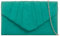 fi9® Bolso de mano plisado de ante liso para boda, fiesta, graduación, noche, bolso de mano, Green, medium