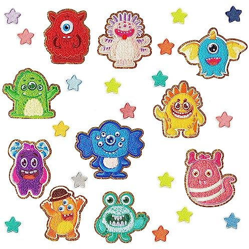 Flicken zum Aufbügeln,Applikation Aufbügelflicken,Patches zum Aufbügeln für DIY,Applikation zum Aufbuegeln,Flicken zum Aufbügeln Kinder,Textilien Bügelflicken für DIY Kleidung