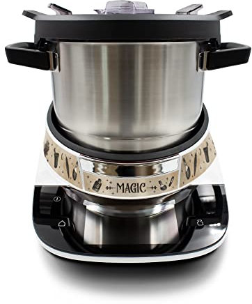 Deko Schutz Aufkleber kompatibel mit Küchenmaschine Bosch Cookit Design Sticker Klebefolie Zubehör Küchengerät wasserfest selbstklebend R208 (15 Magic)
