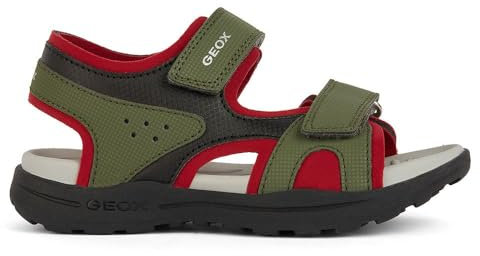 Geox J Vaniett Boy C Sandale pour garçon, Rouge militaire., 27 EU