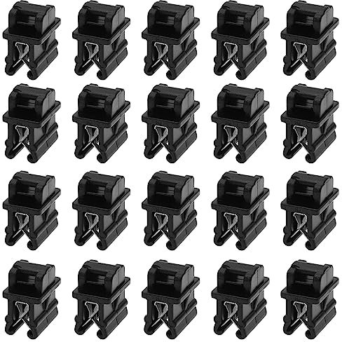 OTOTEC 20PCS Cable Tie Mounts 15x10.8x3mm Plastic Zip Tie Bases Holders Wire Tie Edge Mounting Clips Fasteners Organisers for Cable Management Black