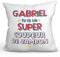 MUGFFINS Personalised Cushion for HAM CARVER man Padding included - in French - Tu es Super - Funny custom gift - Pillow: cover and filling 15.7x15.7 inches