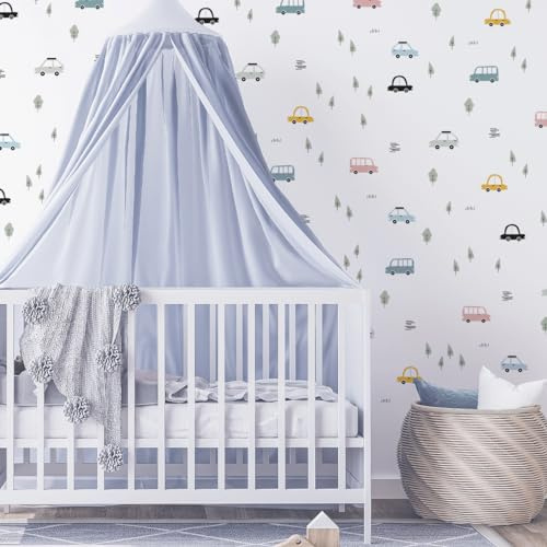 Mica-Mica Wandtattoo Kinderzimmer - Autos - Auto-Träume in Pastell | Hochwertige Stoff-Wandtattoos | 100% PVC-frei | Nachhaltige Wanddeko, Wandaufkleber & Wandsticker | Deko fürs Babyzimmer