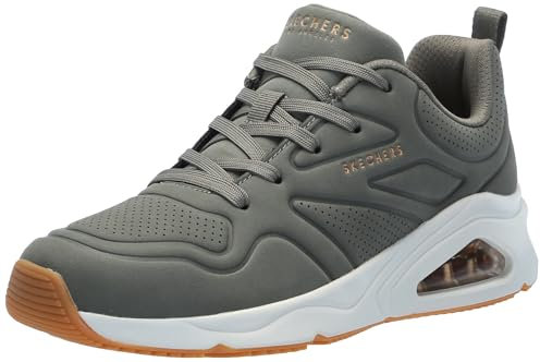 Skechers Tres-Air Uno Ah-Mazing, Zapatillas Mujer, Olive Durasuede/Textile, 39 EU