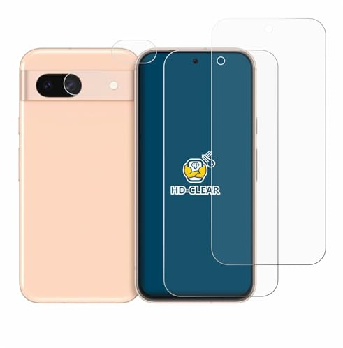BROTECT Schutzfolie für Google Pixel 8a | (Display+Kamera) 2 Stück Transparenter Displayschutz Made in Germany Klare Displayschutz-Folie Clear Einfache Montage