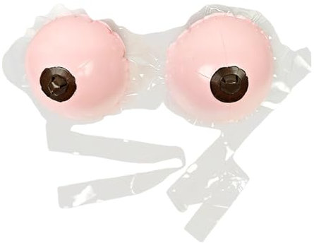 zwxqe Aufblasbare PVC-Truhe, Outdoor-Spielzeug am Meer - Neuheit aufblasbarer BH für Männer,Gefälschter Brust-BH, Partyzubehör, Streichspielzeug für Strandurlaube, Poolpartys, Seen