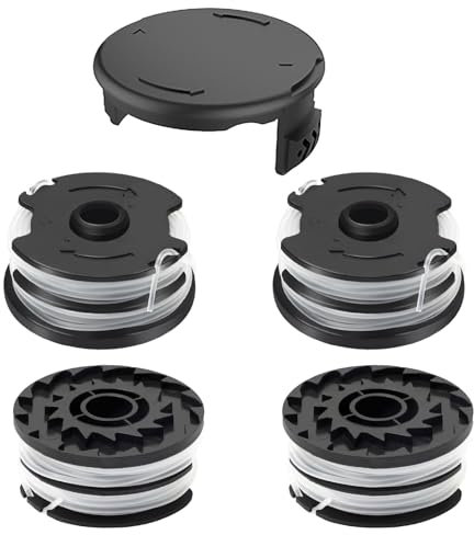 JAMSSOW 4 Bobine Tagliaerba Compatibili con Parkside TLP-01,Filo Tagliabordi Bobine Adatto per Parkside PRTA 20-Li C3, A1, B1, B2, PRT 550 A1, A2, A3, A5, B6, PRT 300 A1(4 bobine + 1 tappo)