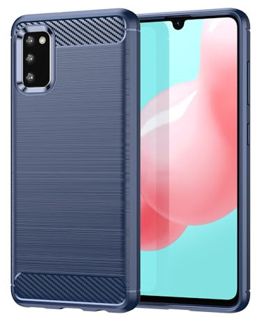 owlhold für Samsung Galaxy A41 Hülle, Karbonfaser Design Handyhülle Dünne Weiche TPU Silikon Material Schutzhülle stoßfeste Case Kratzfeste Cover für Samsung Galaxy A41 (Blau)