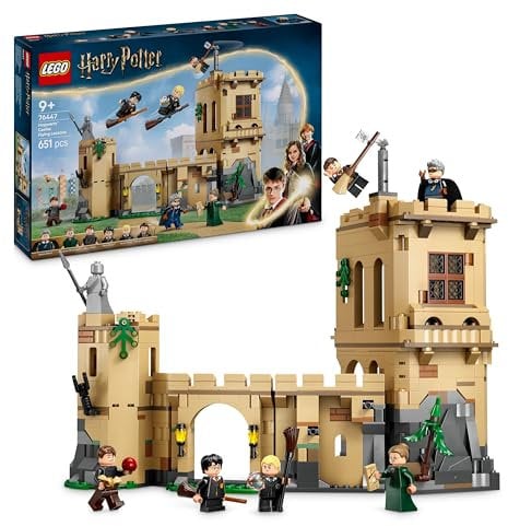 LEGO Harry Potter Le château de Poudlard : Les Cours de vol - Inclut 6 minifigurines Collector Dont Drago Malefoy et professeure McGonagall - Jeu de rôle pour garçons et Filles dès 9 Ans 76447