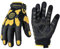 HANDLANDY Schnittfeste Handschuhe Männer Anti-Vibrations-Arbeitshandschuhe, gepolsterte Handfläche Grip Heavy Duty Arbeitshandschuhe (Schwarz-gelb, L)