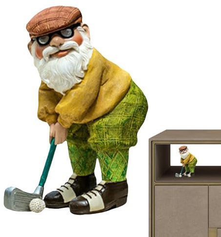 Generisch Gnom Gartenskulptur,Gartenzwerg Statue Outdoor Decor Kleine Gartenzwerge Figuren, lustiges Geschenk für Gartenliebhaber