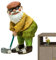 Gnom Gartenskulptur,Gartenzwerg Statue Outdoor Decor Kleine Gartenzwerge Figuren, lustiges Geschenk für Gartenliebhaber
