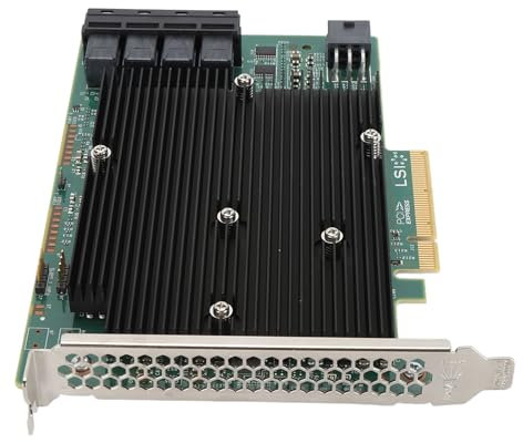 HBA-Karte für LSI SAS 9300-16I, 16 Port SATA SAS Controller HBA-Karte 12 Gbit/s für Wins für Linux für VMware für Freebsd