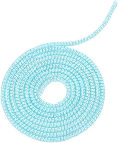 Laser Blue Spiral Cable Protector, Chargers Cable Protector Data Cable Protect Sleeve, Headphone Cable Saver for Phone Earphone USB Data Cable Cord Management