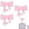 3Pcs Straw Covers Cap Compatible with Stanley Cup, 10mm Silicone Toppers, Reusable Pink Bow Straws Cover Tips for Stanley 40/30 Oz Tumbler Cups Dust-Proof Accessories