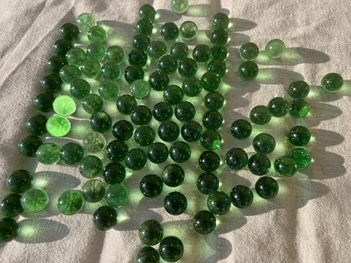 FAIRY TAIL & GLITZER FEE Murmeln Mai Grüne Glaskugeln Grün 16mm Große Murmelspiel Murmel Aquariumdekoration Basteln Kugelbahn Deko