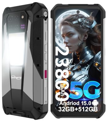 8849PRO Tank 3 Pro Rugged Smartphone, Android 14 5G Cell Phone with Projector, 32GB RAM+512GB ROM, 6.79 Waterproof Outdoor Mobile Phones Unlocked, 23800mAh/OTG/GPS(Support T-Mobile&Verizon Only)