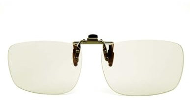 NOBLUE - Sur-Lunettes Anti Lumière Bleue - Filtre 40% Lumière Bleue - Protection - Accessoire Bureau Travail - Blue Light Glasses - Unisexe Clip Sur-lunettes - Rectangulaire