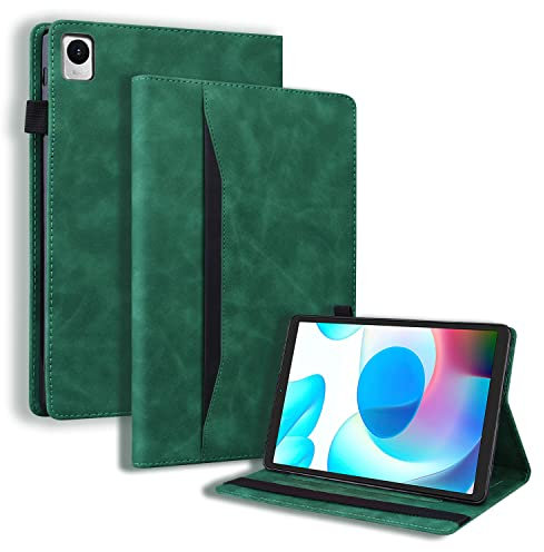 Mldjomid Hülle für Realme Pad Mini 8.7 2022 PU Leder Schutzhülle Multi-Winkel Folio Flip mit Stand Funktion Tablette Case Cover für Realme Pad Mini 4G/ Realme Pad Mini LTE Tablet, Business Grün
