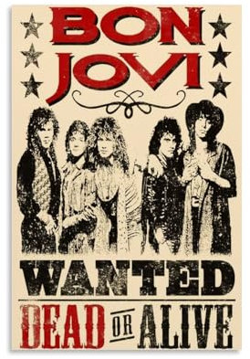 URAUIH Bon Jovi Poster, Schlafzimmer, Wohnzimmer, Wandkunst-Deco-Poster, 20 x 30 cm, ungerahmter Stil