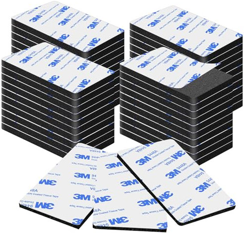 KOOSREEL Double Sided Sticky Pads Heavy Duty - 48 Pcs Strong Double Sided Tape Heavy Duty for Outdoor Indoor Mounting, Waterproof Adhesive Strips for Hanging - 50 x 30mm