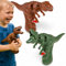 MIJOMA Dinosaurier Wasserpistole 2er-Set – 21 cm Wasserpistolen für Kinder mit beweglichem Dino-Kopf, Spritzpistole Outdoor Spielzeug in Braun & Grün