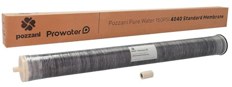 Pozzani ProWater 4040 RO/Reverse Osmosis Standard Membrane Element, 150psi, Window Cleaning/Aquarium/RO Systems/Solar Panel, Glass Cleaning