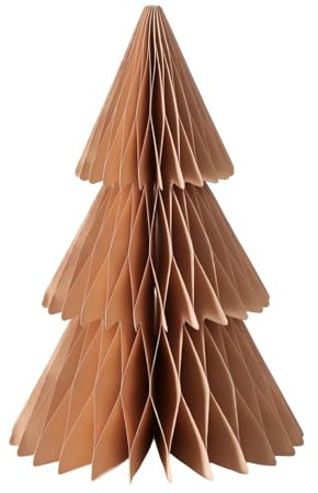 Boltze Weihnachtsbaum Papierbaum Tanne Favora Höhe 30 cm matt beige