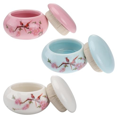 Pot de Rangement Céramique pour Rouge à Lèvres, Lot de 3