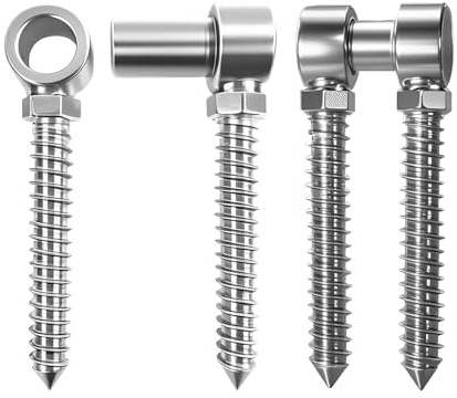 Charnières d'entrée résistantes aux intempéries - Type lourd - Arbres rotatifs à 360 degrés - Porte en bois pour barrière extérieure - Accès à la grange - En acier inoxydable fileté