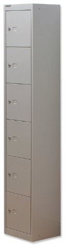 Bisley Locker Steel 6-Door W305xD305xH1802mm Goose Grey Ref CLK126-73
